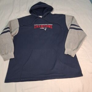 VTG NFL Patriots 2004 Champions Hooded Sweatshirt  Y2k‎ Sporty Memorabilia